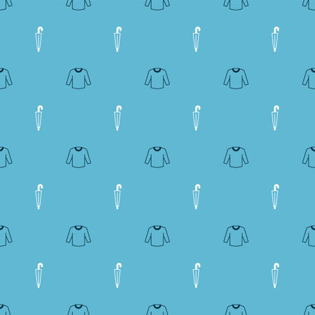 Set Sweater and Umbrella on seamless pattern. Vectorのイラスト素材