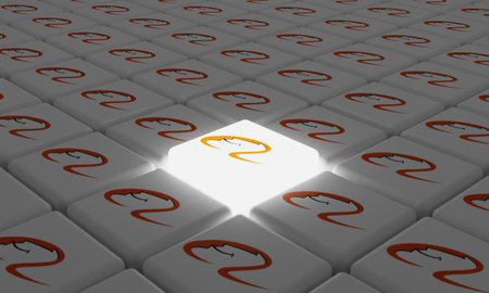 Alibaba logo icon isolated on shape of cubes. Alibaba Group Holding Limited is a Chinese...