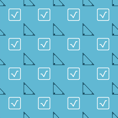 Set Triangle math and Square root on seamless pattern. Vectorのイラスト素材