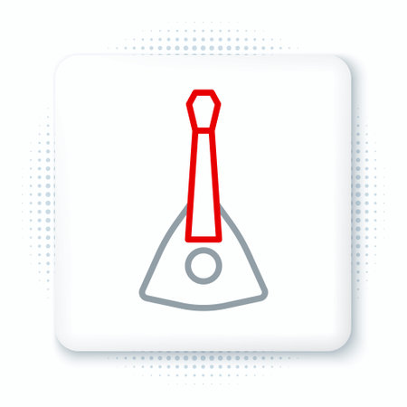 Line Musical instrument balalaika icon isolated on white background. Colorful outline concept. Vectorのイラスト素材