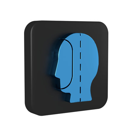 Blue Diving hood icon isolated on transparent background. Spearfishing hat winter swim hood. Diving...