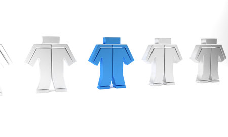 Blue Wetsuit for scuba diving icon isolated on white background. Diving underwater equipment....