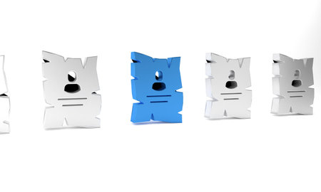 Blue Wanted western poster icon isolated on white background. Reward money. Dead or alive crime...