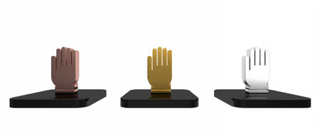 Colorful Garden gloves icon isolated on white background. Rubber gauntlets sign. Farming hand...