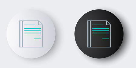 Line File document icon isolated on gray background. Checklist icon. Business concept. Colorful outline concept. Vector.のイラスト素材