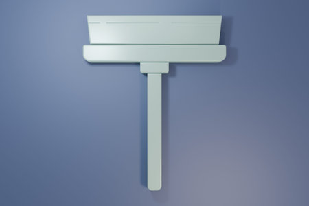 Gray Cleaning service with rubber cleaner for windows icon isolated on purple-blue background....