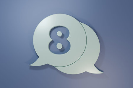 Gray 8 March in speech bubble icon isolated on purple-blue background. International Happy Women's...