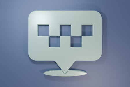 Gray Map pointer with taxi icon isolated on purple-blue background. Location symbol. Minimalism...