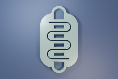 Icon isolated on purple-blue background. Minimalism concept. 3D render illustration.