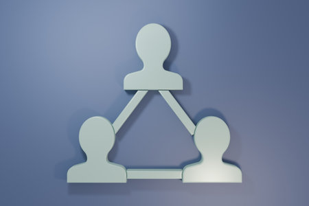 Gray Project team base icon isolated on purple-blue background. Business analysis and planning, consulting, team work, project management. Developers. Minimalism concept. 3D render illustration.の写真素材