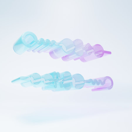 Frosted glass Grilled shish kebab on skewer stick icon isolated on white background. Meat kebab on skewer stick. Picnic with grilled meat. Minimalism concept. 3D render illustration.の写真素材