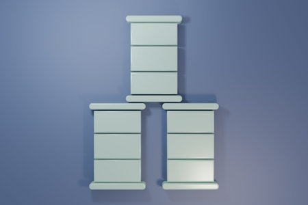 Gray Barrel oil icon isolated on purple-blue background. Minimalism concept. 3D render illustration.