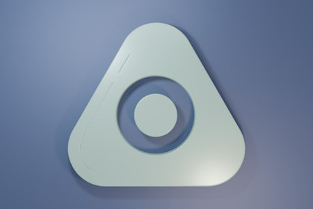 Gray icon isolated on purple-blue background. Minimalism concept. 3D render illustration.の写真素材