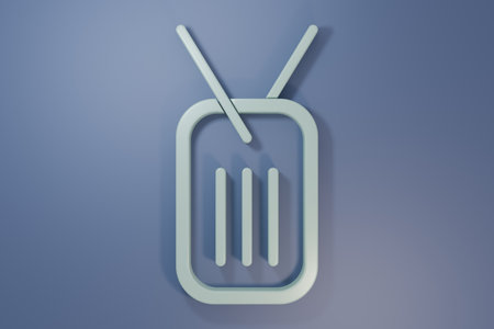 Gray Military dog tag icon isolated on purple-blue background. Identity tag icon. Army sign. Minimalism concept. 3D render illustration.の写真素材