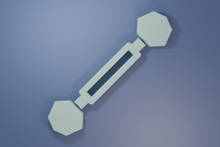 Gray icon isolated on purple-blue background. Minimalism concept. 3D render illustration.の写真素材