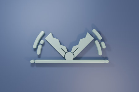 Gray Trap hunting icon isolated on purple-blue background. Minimalism concept. 3D render illustration.の写真素材