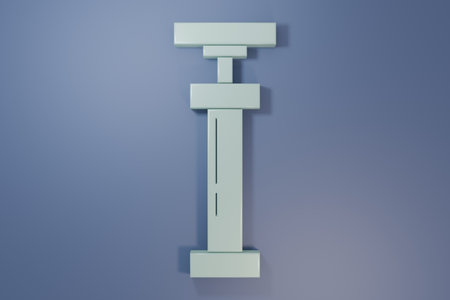 Gray air pump icon isolated on purple-blue background. Minimalism concept. 3D render illustration.の写真素材