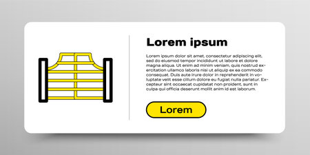 Line Old western swinging saloon door icon isolated on white background. Colorful outline concept. Vector.のイラスト素材