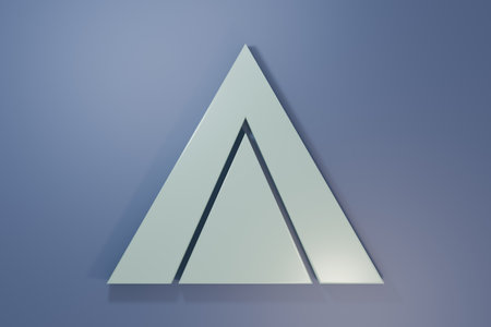 Gray Tourist tent icon isolated on purple-blue background. Camping symbol. Minimalism concept. 3D render illustration.の写真素材
