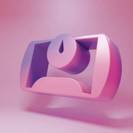Purple-pink Gas tank for vehicle icon isolated on pink background. Gas tanks are installed in a car....