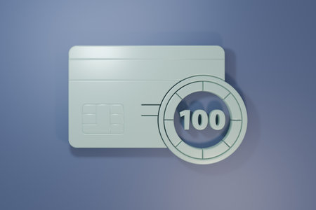 Gray Credit card icon isolated on purple-blue background. Online payment. Cash withdrawal. Financial operations. Shopping sign. Minimalism concept. 3D render illustration.の写真素材