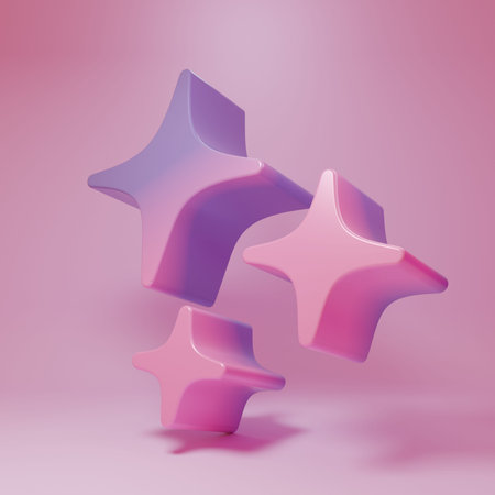 Purple-pink Falling star icon isolated on pink background. Shooting star with star trail. Meteoroid,...