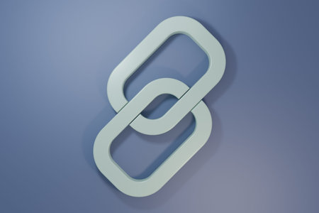 Gray Chain link icon isolated on purple-blue background. Link single. Hyperlink chain symbol....