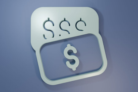 Gray New price tag with dollar icon isolated on purple-blue background. Badge for price. Sale with...