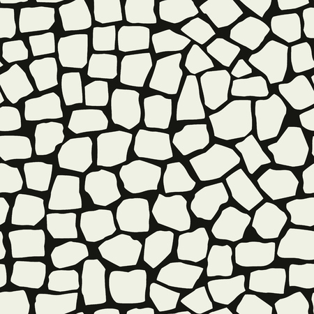 Irregular marble pavement seamless pattern decor. Mosaic vector structure.のイラスト素材