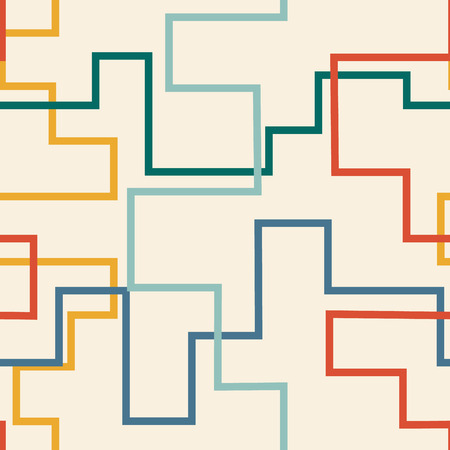 Line grid endless vector background. Seamless pattern with connected lines.のイラスト素材