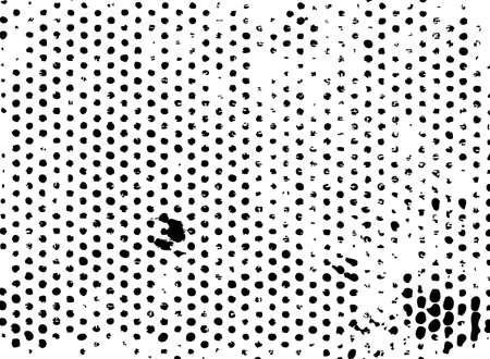 Grungy damaged spotted dots background. Damaged polka dots aged texture.のイラスト素材