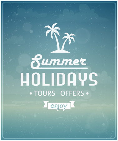 Beach typographic backgroundのイラスト素材