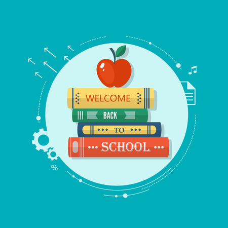 Back to school flat illustration. eps10のイラスト素材