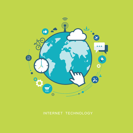 Internet technology flat illustration. eps8のイラスト素材