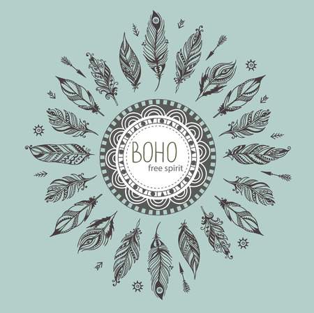 boho aztec ornament print eps8のイラスト素材