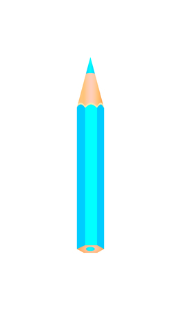 Blue wooden pencilのイラスト素材