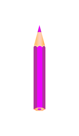 Purple color wooden pencil. Vector illustration.のイラスト素材