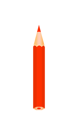 Red color wooden pencil. Vector illustration.のイラスト素材