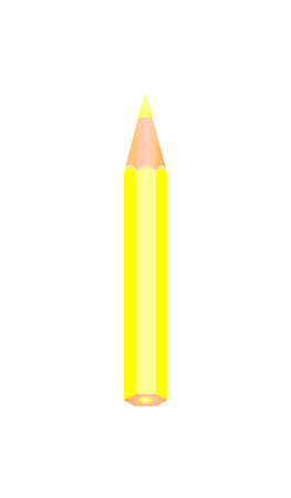 Yellow color wooden pencil. Vector illustration.のイラスト素材