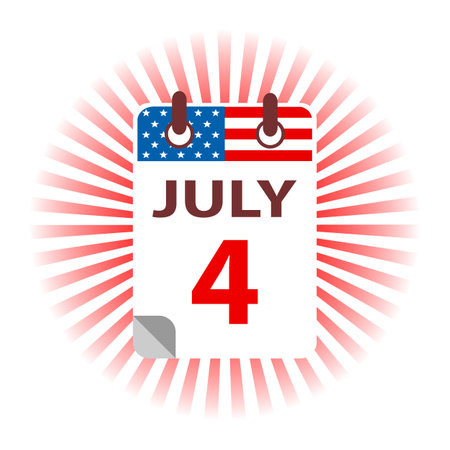 4 July Independence day in USA Vector Illustrationのイラスト素材