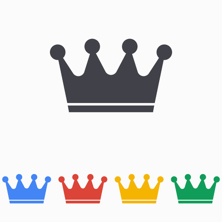 Crown icon - vector icon in black on a white background.のイラスト素材