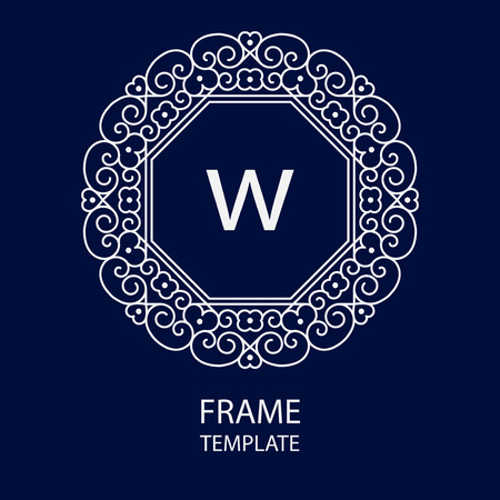 Decorative vector monogram for design templateのイラスト素材