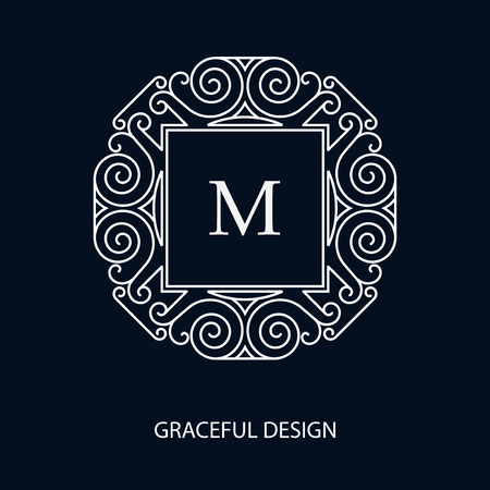 Decorative monogram Element for logo designのイラスト素材