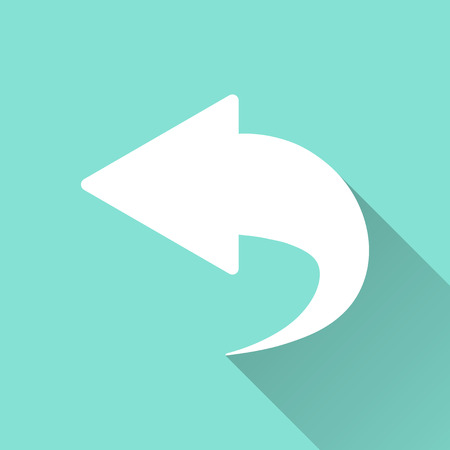 Backward icon illustration, flat design.のイラスト素材