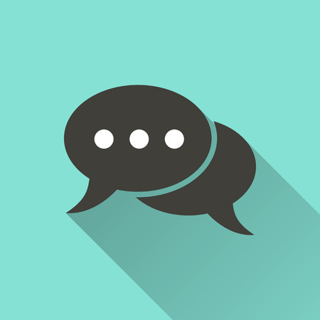 Chat icon illustration, flat design.のイラスト素材