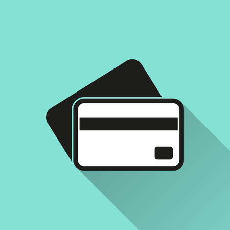 Credit card icon illustration, flat designのイラスト素材