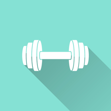 Dumbbell icon illustration, flat design.のイラスト素材