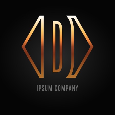 Graphic decorative design alphabet / letter D /のイラスト素材
