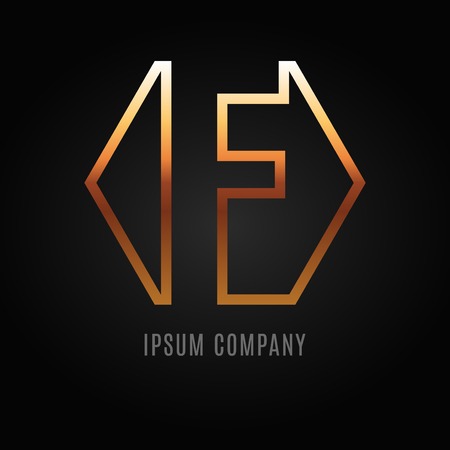 Graphic decorative design alphabet / letter F /のイラスト素材