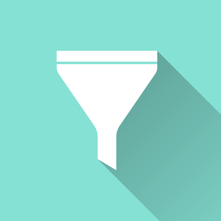 Funnel icon, vector illustration, flat design.のイラスト素材